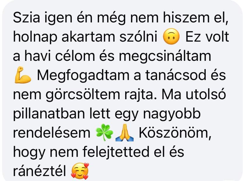Visszajelzés egy ügyféltől